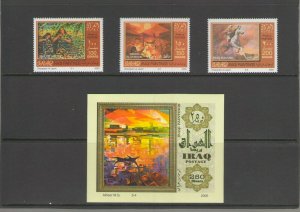 IRAQ: Sc. 1714-17 /**IRAQI PAINTINGS ** / SET & SOV HEET - MNH.