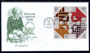 US 1748a Quilts Artmaster U/A FDC