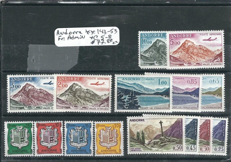 Andorra (French Administration) Sc #143-155 + C5-C8, MNH (47757)