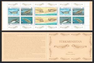 Turkmenistan WWF Caspian Seal Booklet English Text SG#32-37 SC#35-40 MI#30-35