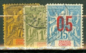 KD: Grand Comoro 2-4, 9-10, 16, 18-19, 22 used CV $132; scan shows only a few