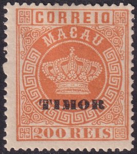 Timor 1886 Sc 9 MH* perf 13.5