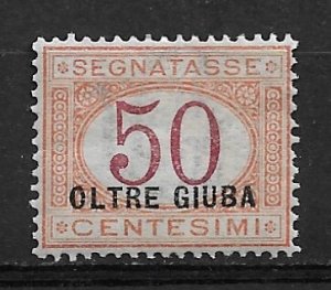 1925 Oltre Giuba J6 50c Postage Due MH