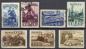 Russia Sc# 817-823 Used 1941 Industries