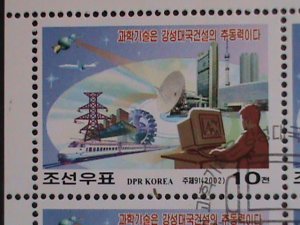 ​KOREA-2002 SC#4222 SCIENCE & TECHNOLOGY FANCY CANCEL BLOCK- OG VERY FINE