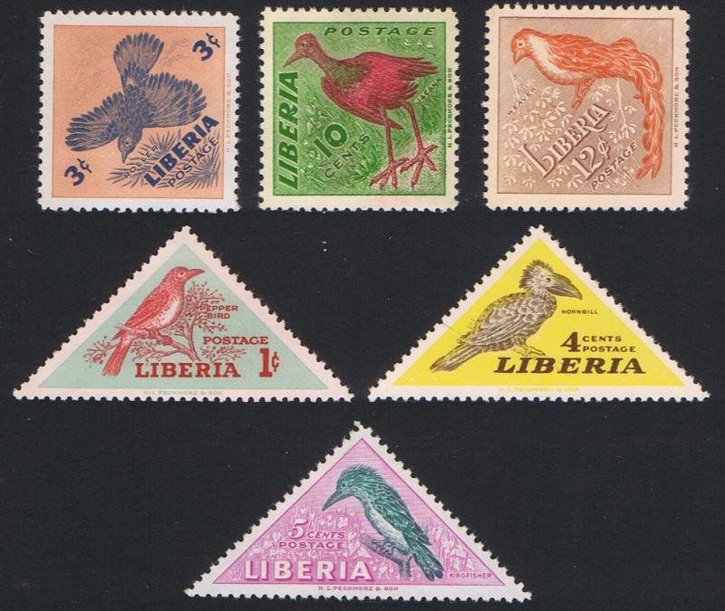 Liberia Birds 6v Mixed SG#735/40 MI#450-55