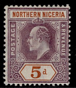 NORTHERN NIGERIA EDVII SG24, 5d dull purple/chestnut, LH MINT. Cat £42. ORDINARY