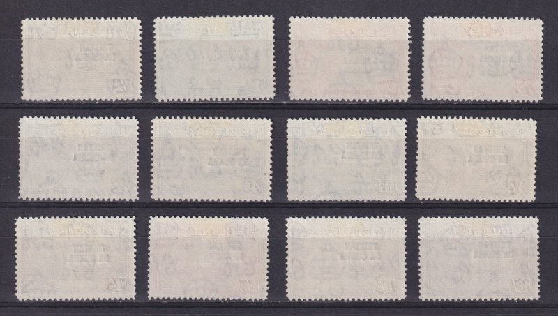 TRISTAN DA CUNHA 1952, SG# 1-12, CV £140, King George VI, MH