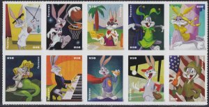 US 5494-5503 5503a Bugs Bunny forever block (10 stamps) MNH 2020 