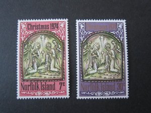 Norfolk Island 1974 Sc 179-80 Christmas Religion set MNH