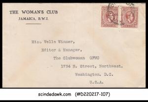 JAMAICA - 1942 envelope to U.S.A. with KGVI STAMPS