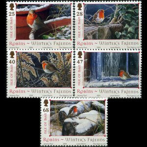 ISLE OF MAN 2004 - Scott# 1069-73 Robins Set of 5 NH