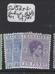 BAHAMAS (P0906B) KGVI  2 1/2D    SG 153X2 SHADES, 153A   MOG