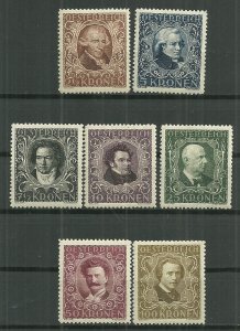 1922 Austria B50-6  Composers C/S MH