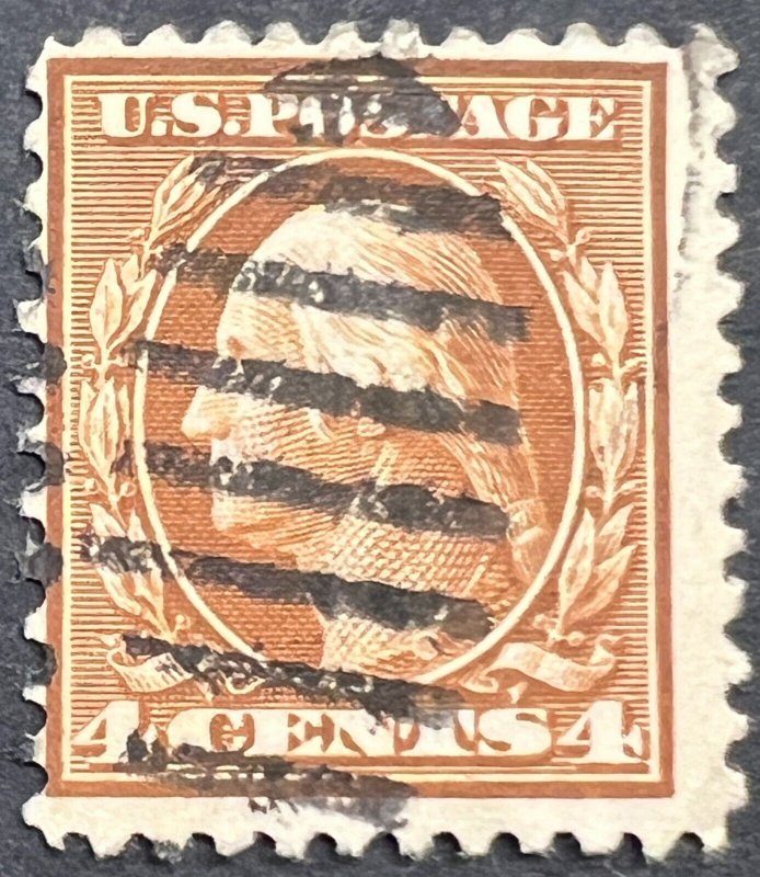 Scott#: 334 - George Washington 4¢ 1908 BPE used single stamp - Lot B5