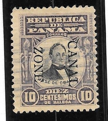 Canal Zone Scott #26 Used 10c Overprint 2018 CV $7.00