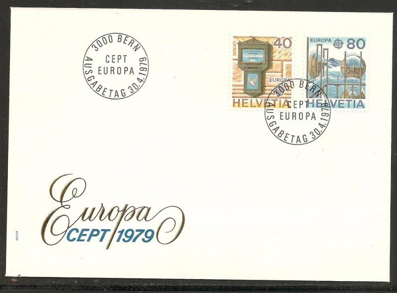 Switzerland 675-6 1979 Europa UA FDC