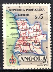 Angola; 1955: Sc. # 386: Used Single Stamp