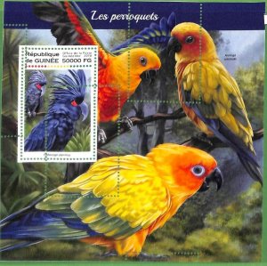 A0667 - GUINEE Guinea - ERROR  MISSPERF SHEET -    BIRDS Parrots   2018