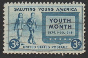 SC# 963 - (3c) -  Salute to Youth - Used Single