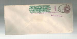 Mint Mexico Wells Fargo Express Mail Postal Stationery Envelope 40 c US rate