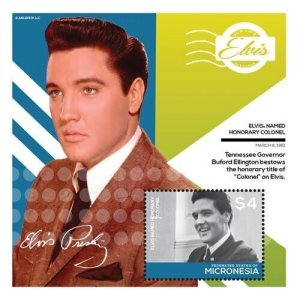 Micronesia 2014 - Elvis Presley Music - Souvenir Stamp Sheet - Scott #1122 - MNH
