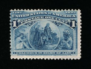 AFFORDABLE SCOTT #230 F-VF MINT OG NH 1¢ DEEP BLUE COLUMBIAN EXPO ISSUE #16143