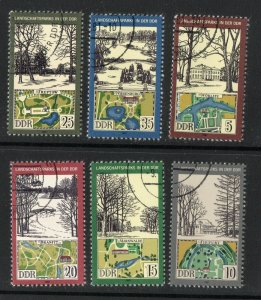 Thematic stamps GERMANY EAST 1981 PARKS E2324/9 used