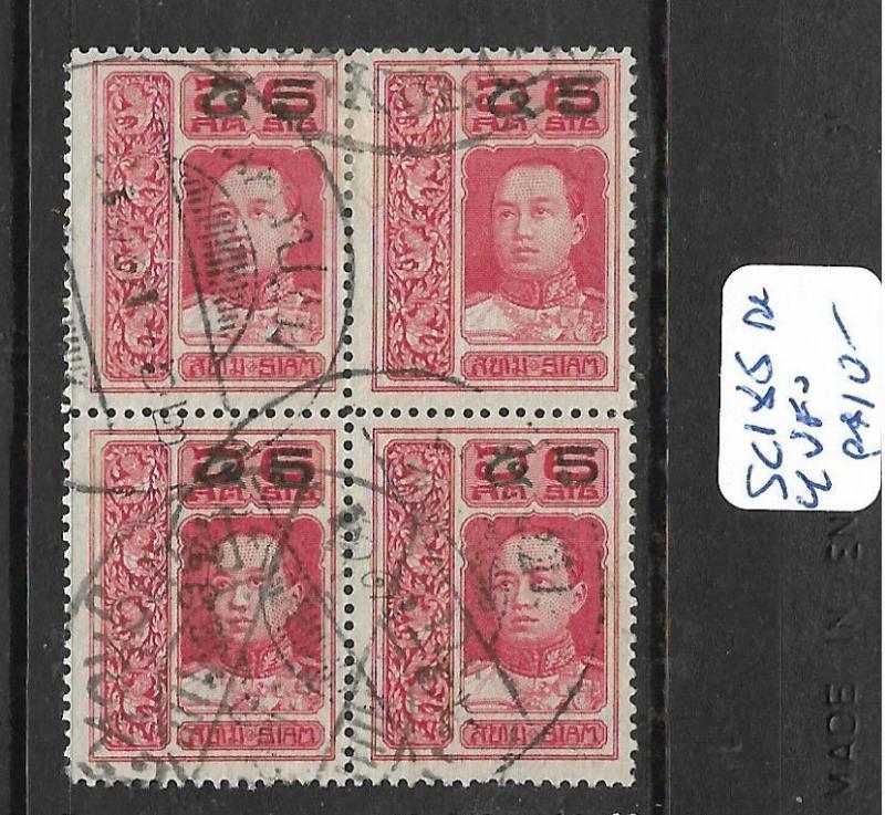 THAILAND (PP0407B)   RAMA 5  SURCH SC 185  BL OF 4   VFU