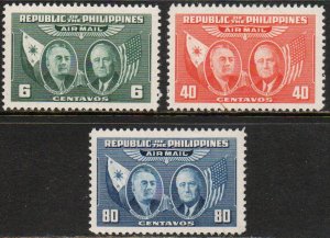Philippines Sc #C64-C66 Mint Hinged