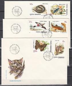 Romania, Scott cat. 3829-3834. Fauna issue with Butterfly. First day cover.