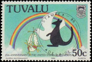 Tuvalu #374, Complete Set, 1986, Stamp Show, Never Hinged