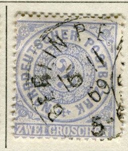 GERMANY; NORTH STATES 1869 early classic fine used 2gr. value