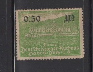 Swiss Charity Fundraising Stamp- German Soldiers Nursing Home, Davos