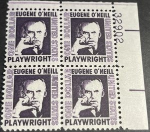 U.S.# 1294b-MINT/NEVER HINGED--UR PLATE # BLOCK OF 4--BLACK VIOLET--1968