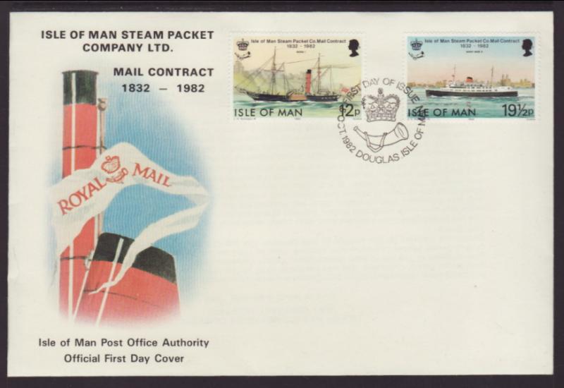 Isle of Man 219-220 Ships U/A FDC