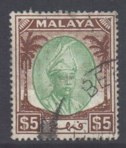 Malaya Pahang Scott 64 - SG73, 1950 Sultan $5 used