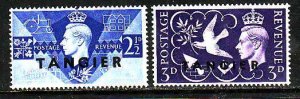 Great Britain Tangier-Sc#523-4- id7-unused hinged KGVI set-Peace issue-1946-