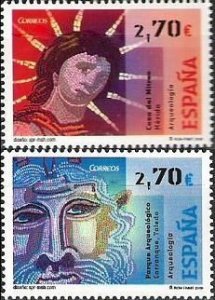 Spain Espagne Spanien 2009 Archeology Ancient mosaics set of 2 stamps MNH