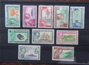 Pitcairn Island 1940 - 1951 set complete to 2/6 MM SG1 - SG8