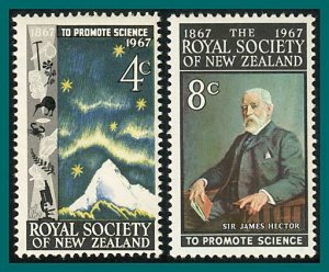 New Zealand 1967 Royal Society, MNH  #406-407,SG881-SG882