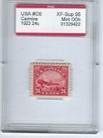 USA #C6, XF-Sup 95, Mint, SMQ $160