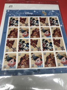 Scott #3865-68 2004 37¢ Sheet Of 20 - Art Of Disney Friendship - MNH