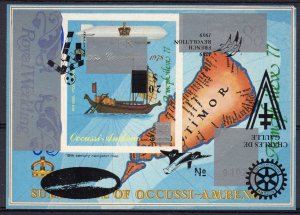 Timor Ocussi-Ambeno 1989 Halley's Comet/World Cup/Rotary/INVERTED OVPT.MNH