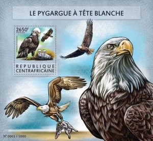 [250 09]- YEAR 2015 - CENTRAL AFRICAN  - BIRDS OF PREY  1V   complet set  MNH/**