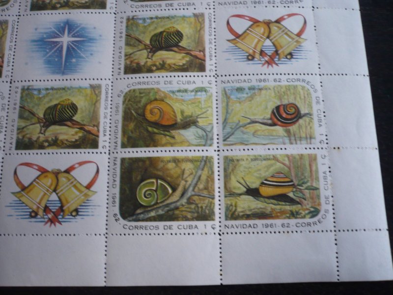 Stamps - Cuba - Scott# 686-690 Mint Hinged Sheet of 20 Stamps plus 5 Labels