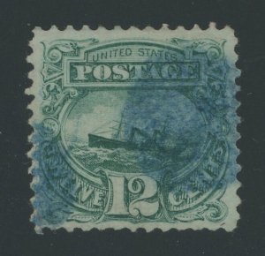 USA 117 - 12 cent Adriatic - XF Used with Blue Cancel - Cat $280.00 +