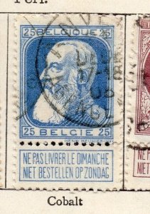 Belgium 1905 Early Issue Fine Used 25c. NW-255998