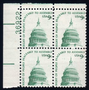 Scott #1591 Right to Assemble (Capitol Dome) Plate Block of 4 Stamps - MNH #2