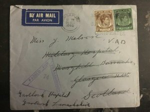 1940 Malaya Singapore Rfa Services Cover To Gairloch Hospital Scotland